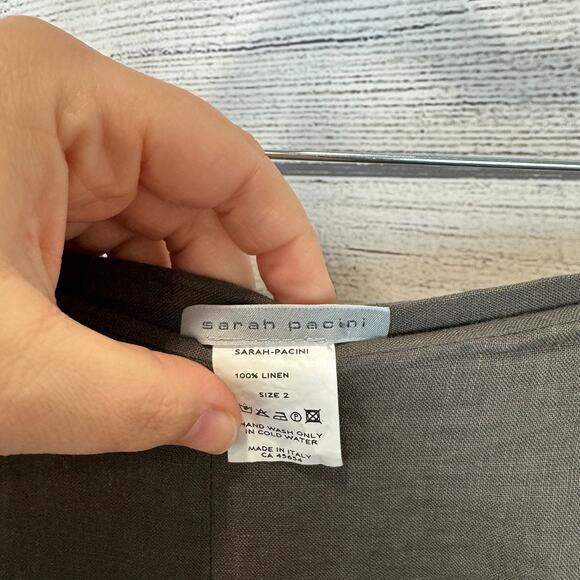 Sarah Pacini Women's Linen Cottagecore Lagenlook Harem Pants Size Medium - Picture 4 of 8